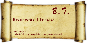 Brasovan Tirzusz névjegykártya